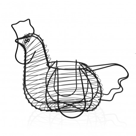 BLACK HEN-SHAPED EGG HOLDER