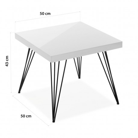 SIDE TABLE WHITE DENVER