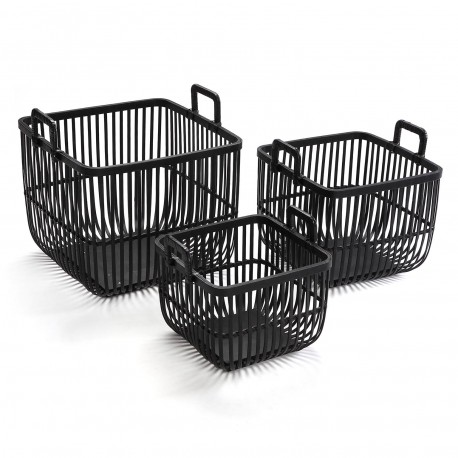  SET 3 BAMBOO BASKETS