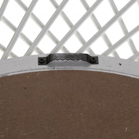 ROUND WHITE SPIRAL MIRROR