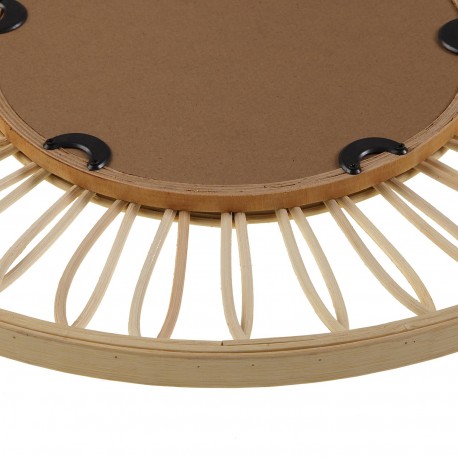 ROUND RATTAN MIRROR