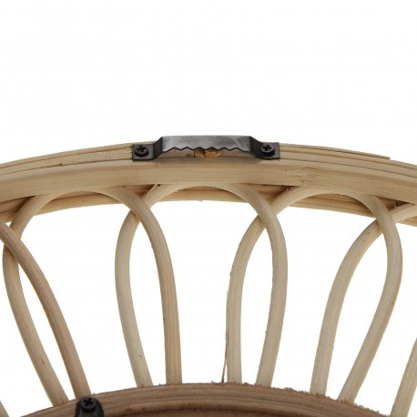 ROUND RATTAN MIRROR
