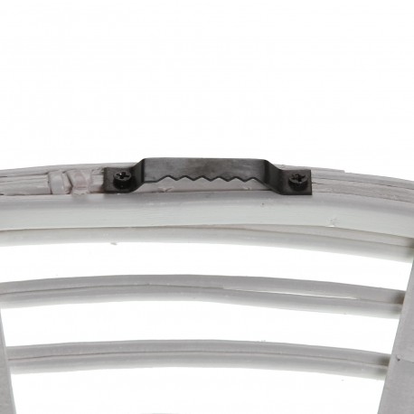 ROUND WHITE BAMBOO MIRROR