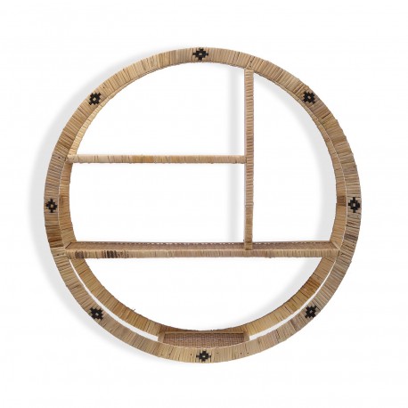 ROUND RATTAN SHELF