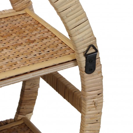 ROUND RATTAN SHELF