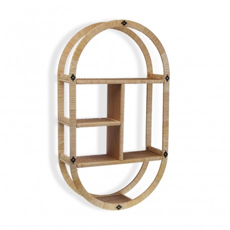 OVAL RATTAN SHELF