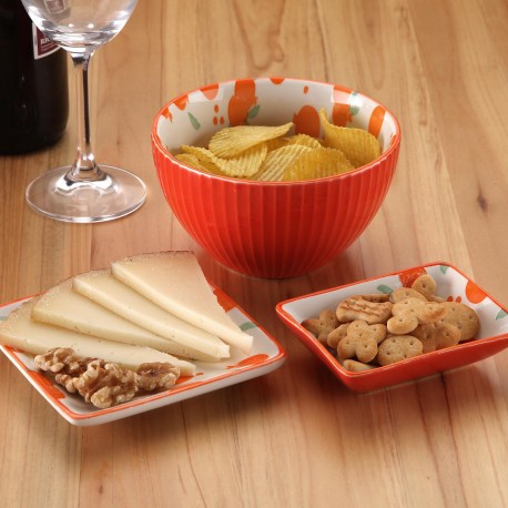 RECTANGULAR ORANGE PLATTER