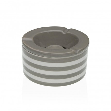 GREY STRIPED ASHTRAY