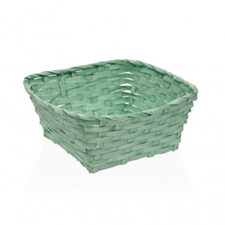 GREEN SQUARE BASKET 20CM