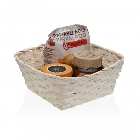 NATURAL SQUARE BASKET 20CM