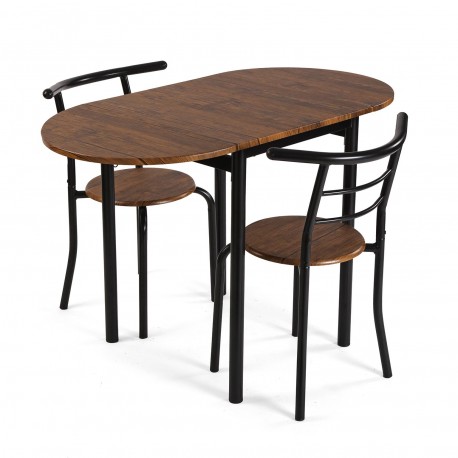 TABLE SET/2 CHAIR BLACK