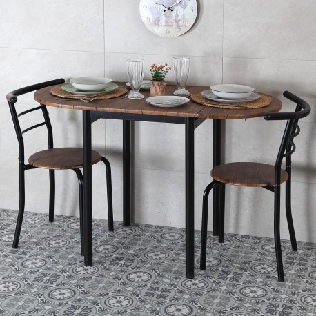 TABLE SET/2 CHAIR BLACK