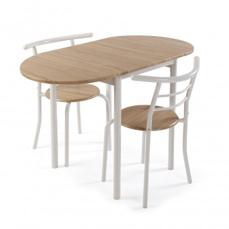TABLE SET/2 CHAIR WHITE