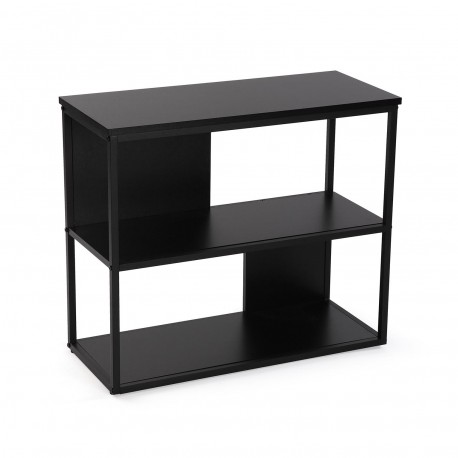 BLACK METAL SHELVING UNIT 70X60