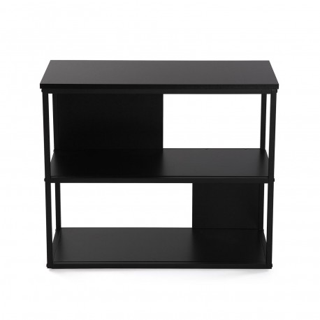 BLACK METAL SHELVING UNIT 70X60