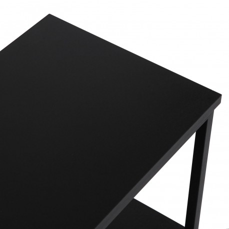 BLACK METAL SHELVING UNIT 70X60