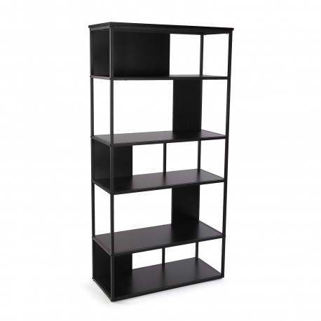 BLACK METAL SHELVING UNIT 160X80