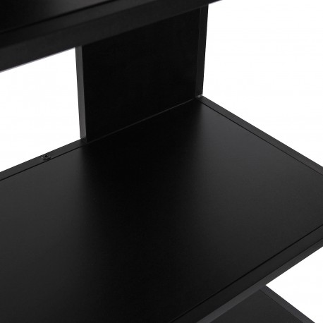 BLACK METAL SHELVING UNIT 160X80