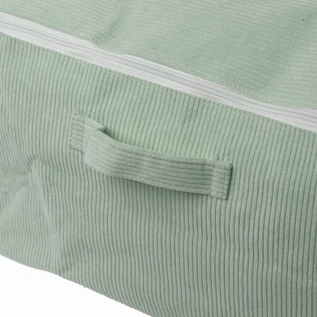 MEDIUM MINT CORDUROY STORAGE BOX