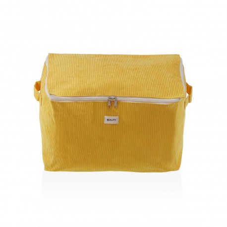 MEDIUM YELLOW CORDUROY STORAGE BOX