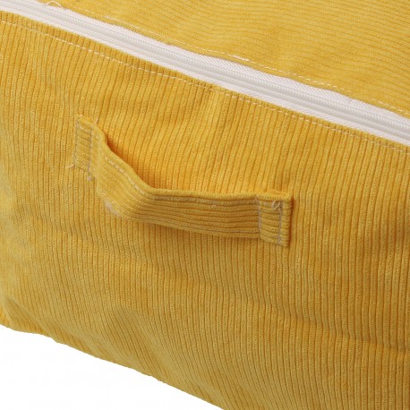 MEDIUM YELLOW CORDUROY STORAGE BOX