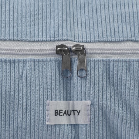 MEDIUM BLUE CORDUROY STORAGE BOX