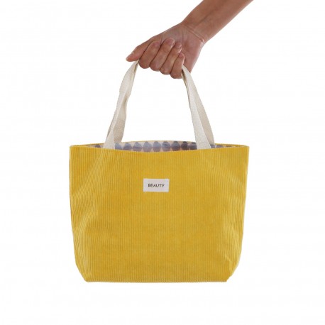 YELLOW CORDUROY BAG