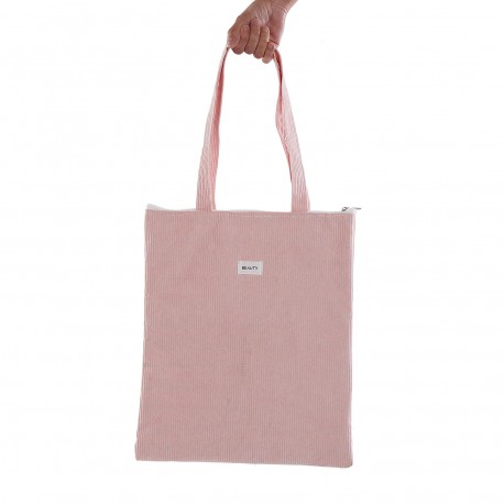 PINK CORDUROY HANDBAG