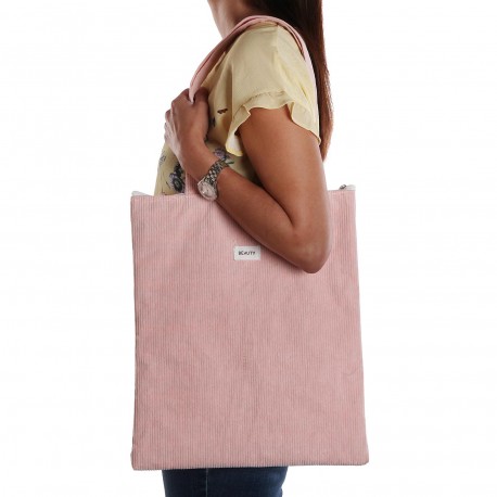 PINK CORDUROY HANDBAG