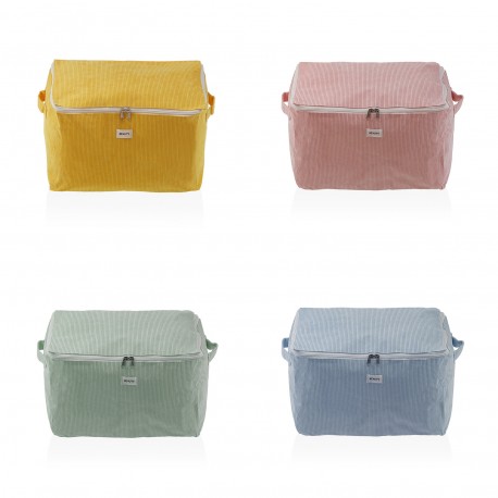 MEDIUM YELLOW CORDUROY STORAGE BOX