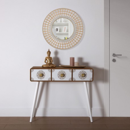 ROUND GEOMETRIC MIRROR