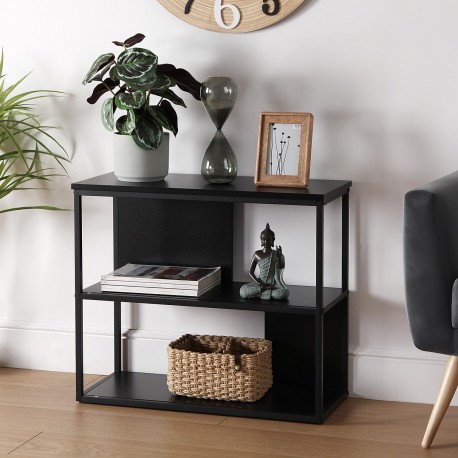 BLACK METAL SHELVING UNIT 70X60