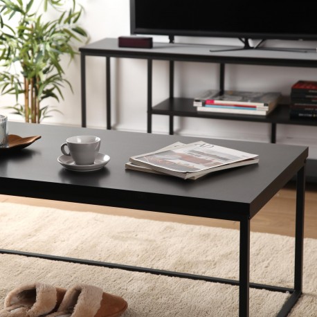 BLACK METAL COFFEE TABLE