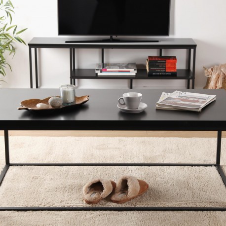 BLACK METAL COFFEE TABLE