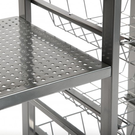 KITCHEN TROLLEY GREY 76CM