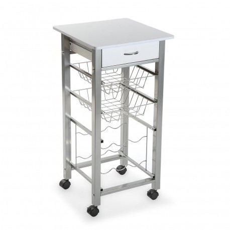 KITCHEN TROLLEY WHITE 40CM