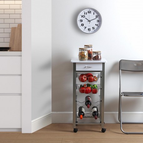 KITCHEN TROLLEY WHITE 40CM