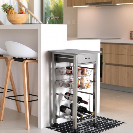 KITCHEN TROLLEY GREY 40CM
