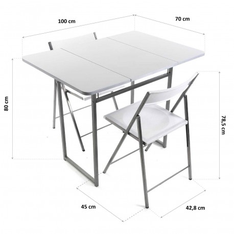 FOLDING TABLE + CHAIRS ANDREA