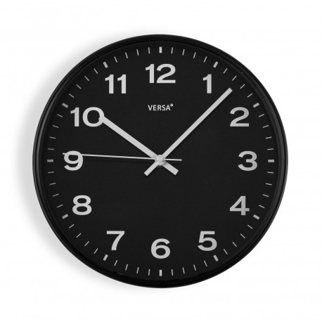 BLACK WALL CLOCK 30,5 CM
