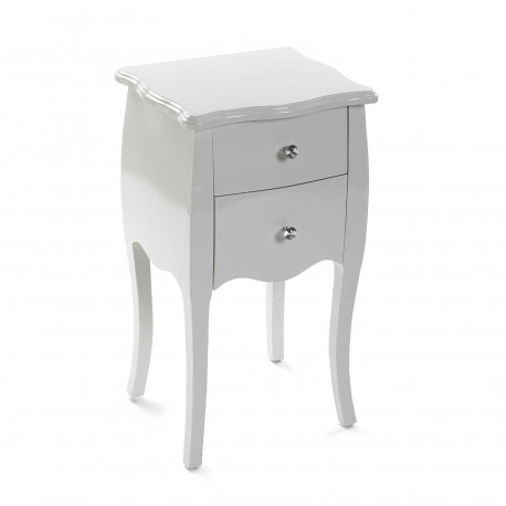 WHITE  BEDSIDE TABLE