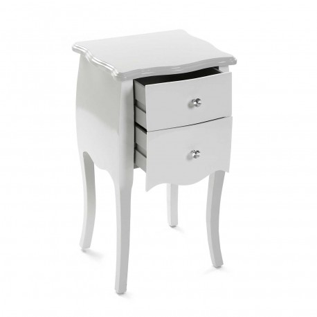 WHITE  BEDSIDE TABLE