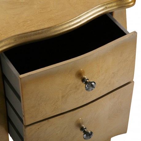 GOLD  BEDSIDE TABLE