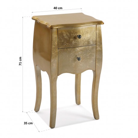 GOLD  BEDSIDE TABLE