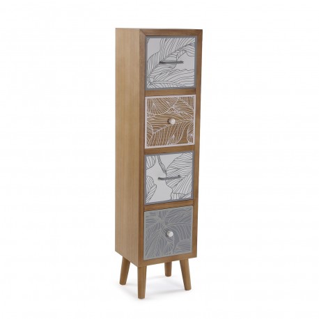 DRESSER 4 DRAWERS PALM GREY