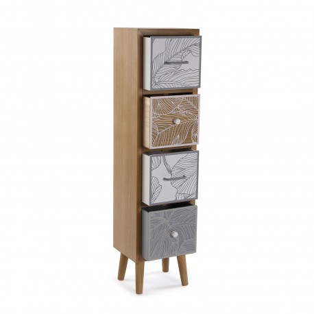 DRESSER 4 DRAWERS PALM GREY