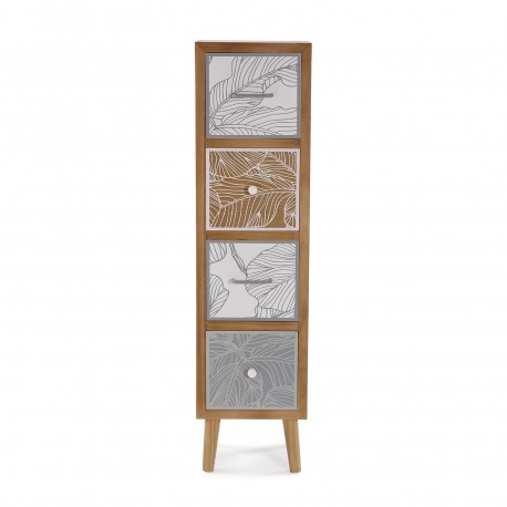 DRESSER 4 DRAWERS PALM GREY
