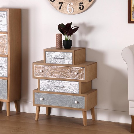 DRESSER 4 DRAWERS PALM GREY