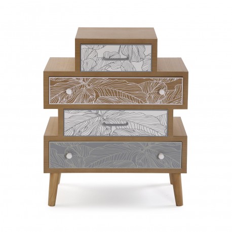 DRESSER 4 DRAWERS PALM GREY