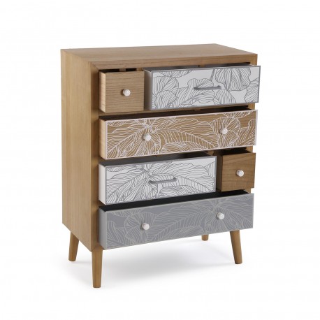 DRESSER 6 DRAWERS PALM GREY